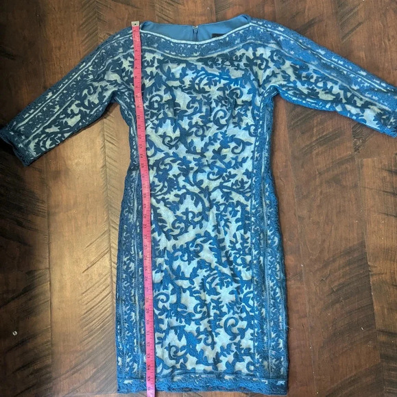 Tadashi Shoji Blue Lace Dress, US 2 - Picture 2 of 4
